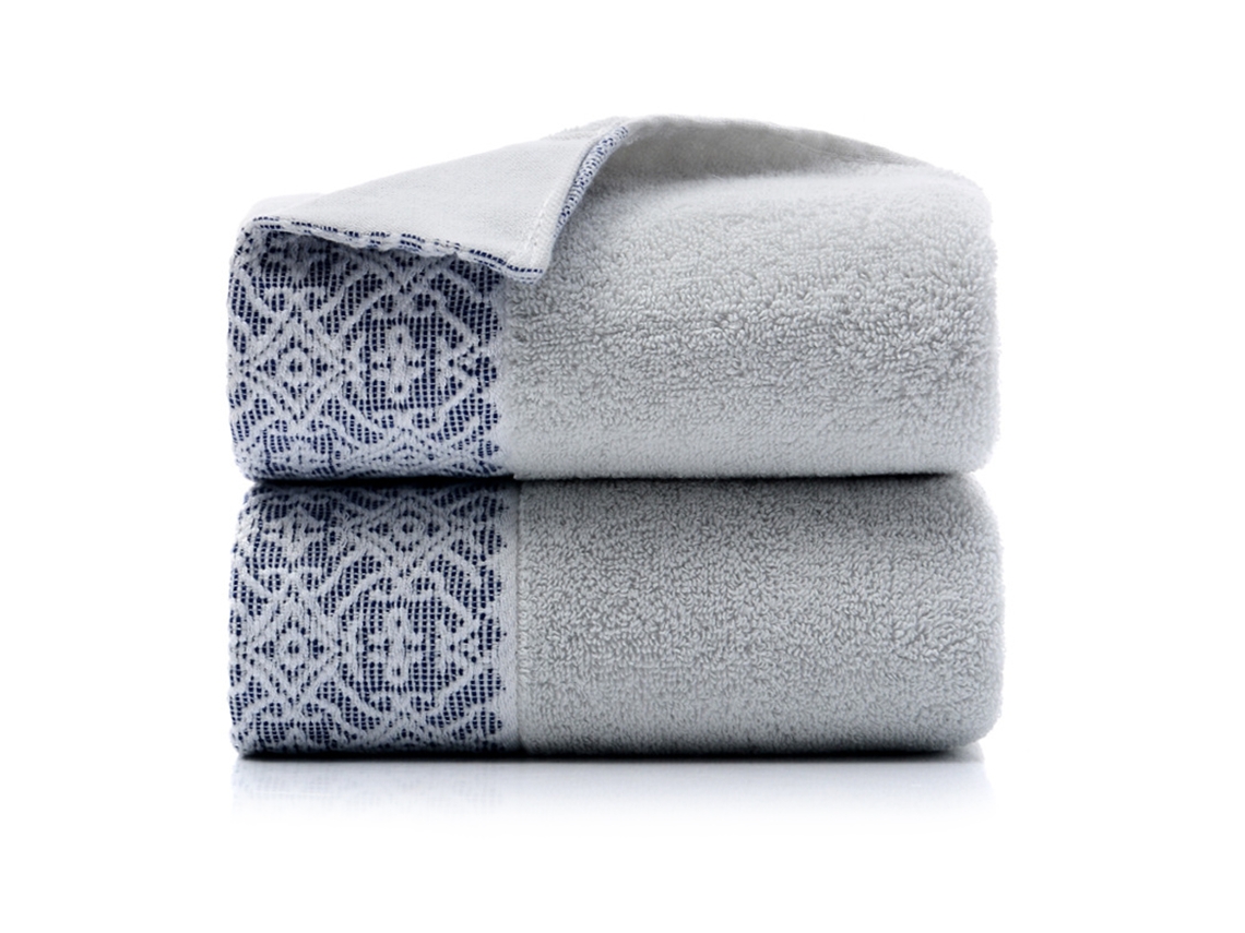 Pacote com 2 Toalhas 100% Algodão Cinza, Macias e Absorventes AQUAFORGE