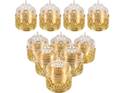 Caixas De Doces Pequenas Em Estilo Europeu, Em Plástico Rígido Dourado Com Design De Tiara, 12 Unidades, Ideais Para