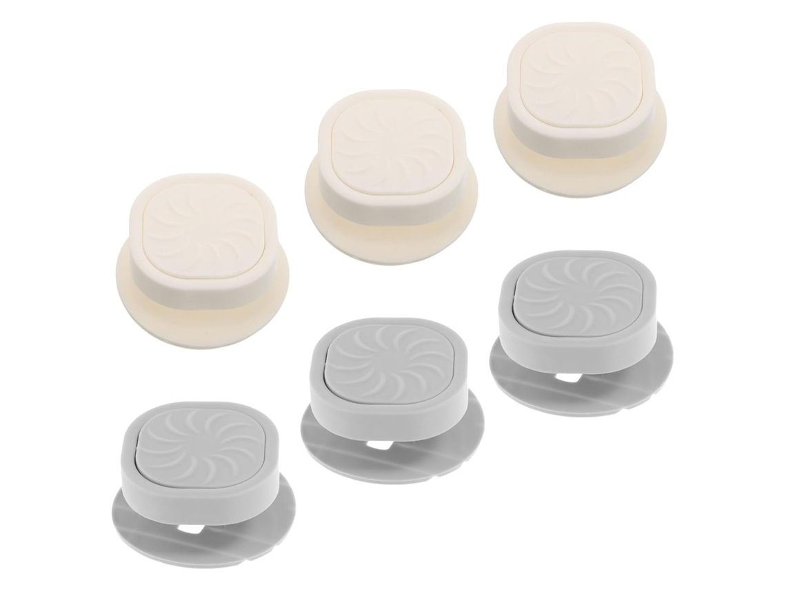 Conjunto de 6 Prendedores Plástico Antiderrapantes para Sacos Lixo. Fixadores Reutilizáveis CHABERLU