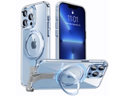 Suporte Casa Cinza Para Iphone 13 Pro Pele Sintética Anti-choque Magnética Cinzento