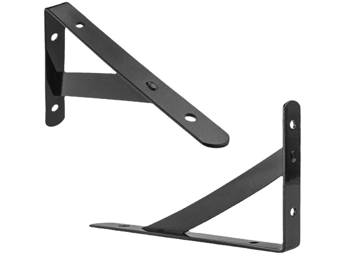 Suporte Triangular Para Prateleira, 2 Peças, Aço Inoxidável, Reforçado