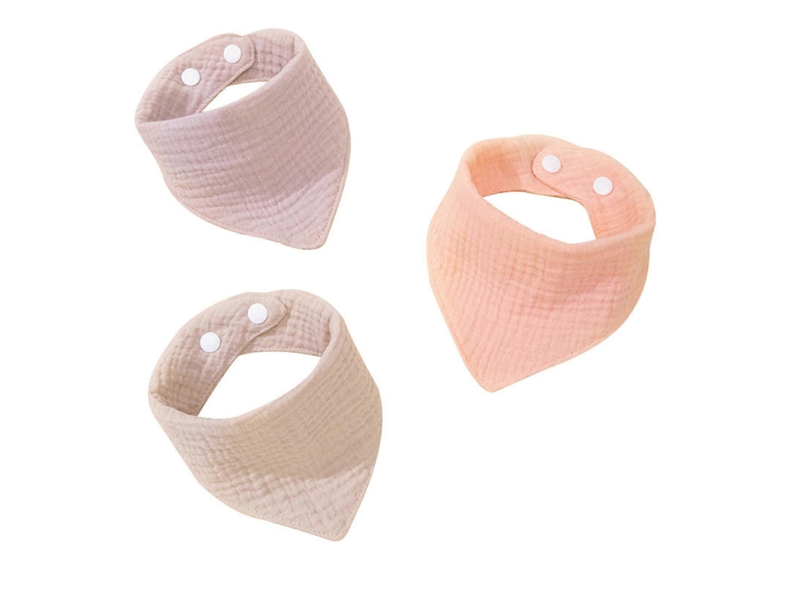 Babadores De Pano Grosso Triangulares Para Bebês De 0 A 2 Anos, Unissex, Para Alimentação, Ideal Para Presente De Chá De Bebê. Conjunto Com 3 Peças.
