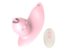 Vibrador De Lamber A Lngua Com Controle Remoto Com 8 Modos Para Mulheres (rosa) Bestvite