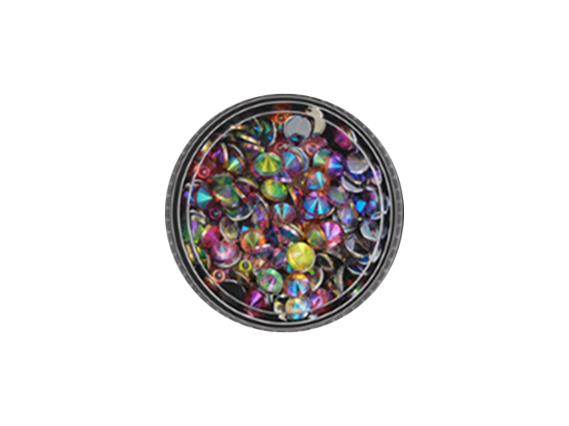 Decoração de unhas com broca acrílica AB com glitter, lantejoulas e strass 3D para manicure - 7