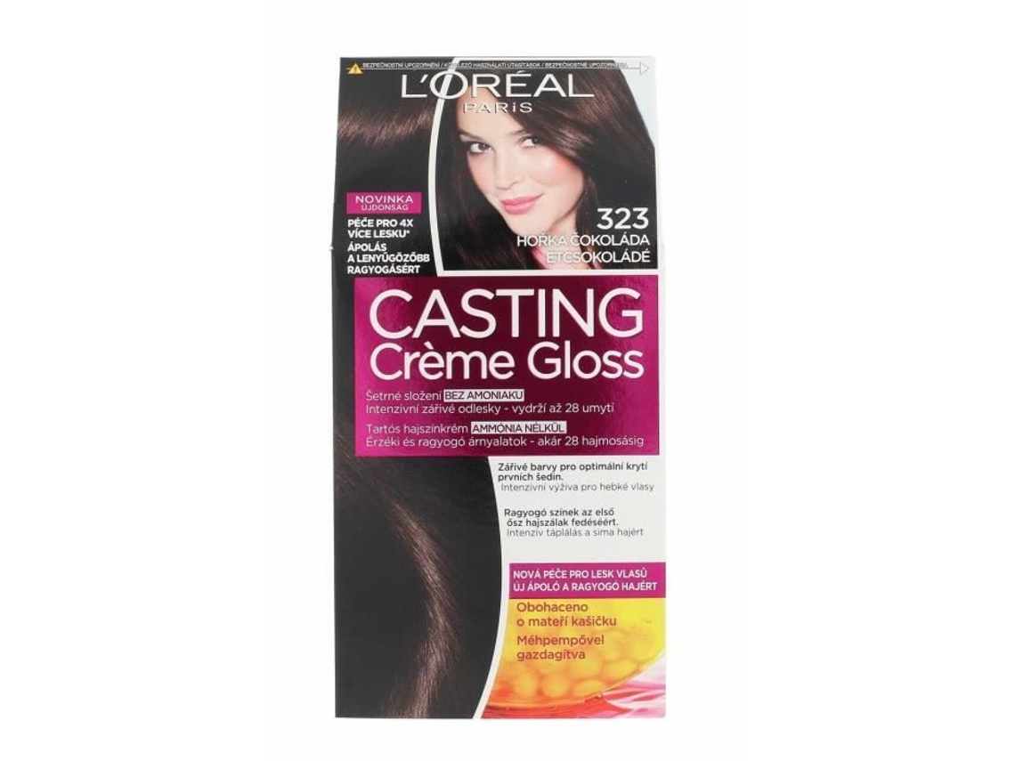 L'Oréal Paris Casting Creme Gloss, 323 Chocolate Amargo, 48 ml, coloração capilar