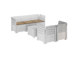 Vidaxl Sofá De Jardim De 5 Pessoas Com Almofadas Visual De Rattan Pp