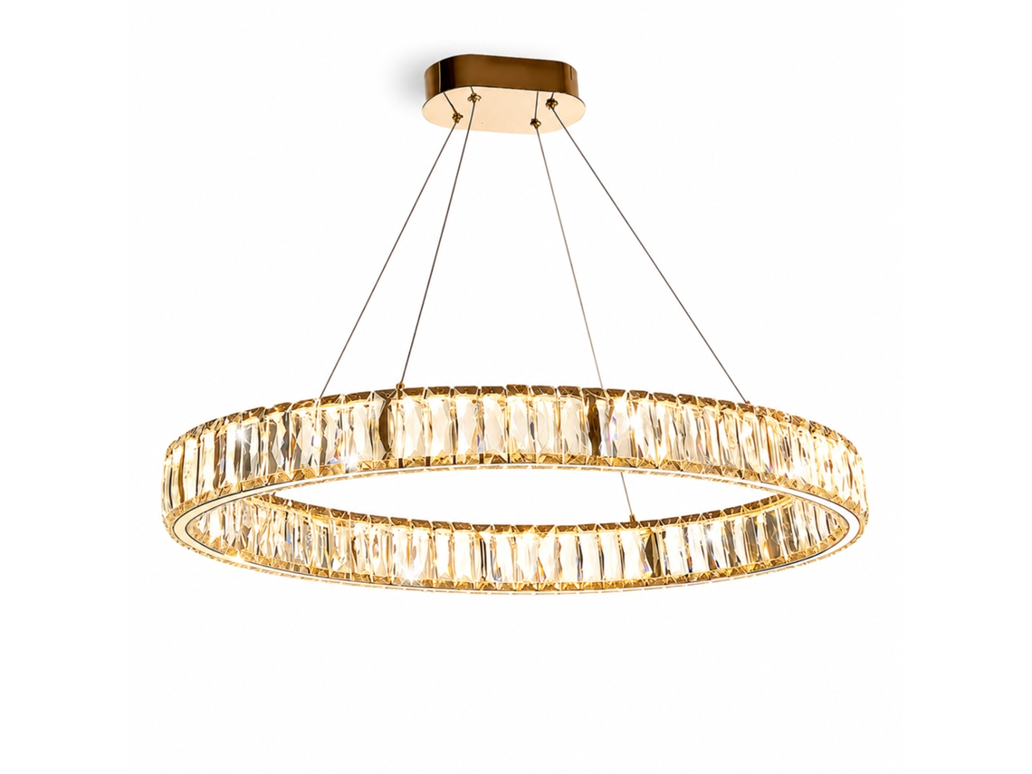 Candeeiro de Teto de Cristal PIBAOGU Asled 691 (dourado)