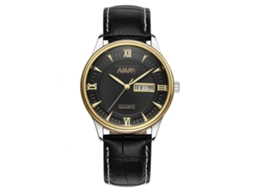 Reloj De Pulsera Casual Para Hombre Nary Con Calendario Dial De Cuero 02