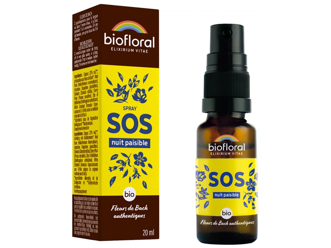 Complexo de resgate noturno tranquilo de flores de Bach N40N Bio 20 ml BIOFLORAL