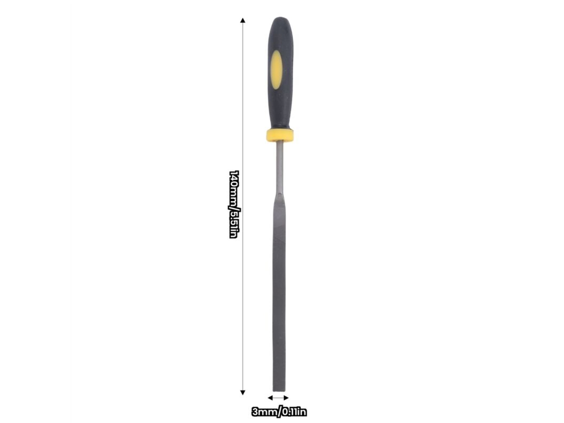 Conjunto De 5 Limas Diamantadas Técnicas Profissionais 3x140mm Para Corte Metal, Vidro E Pedra