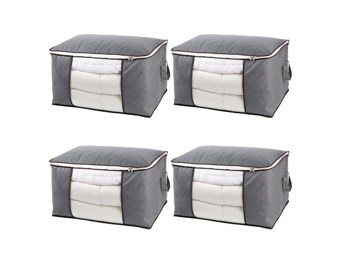 Sacos Dobráveis Para Guardar Roupas Com Alças Reforçadas, E Zíperes Resistentes Para Armazenar Roupas Sazonais E Roupas De Cama