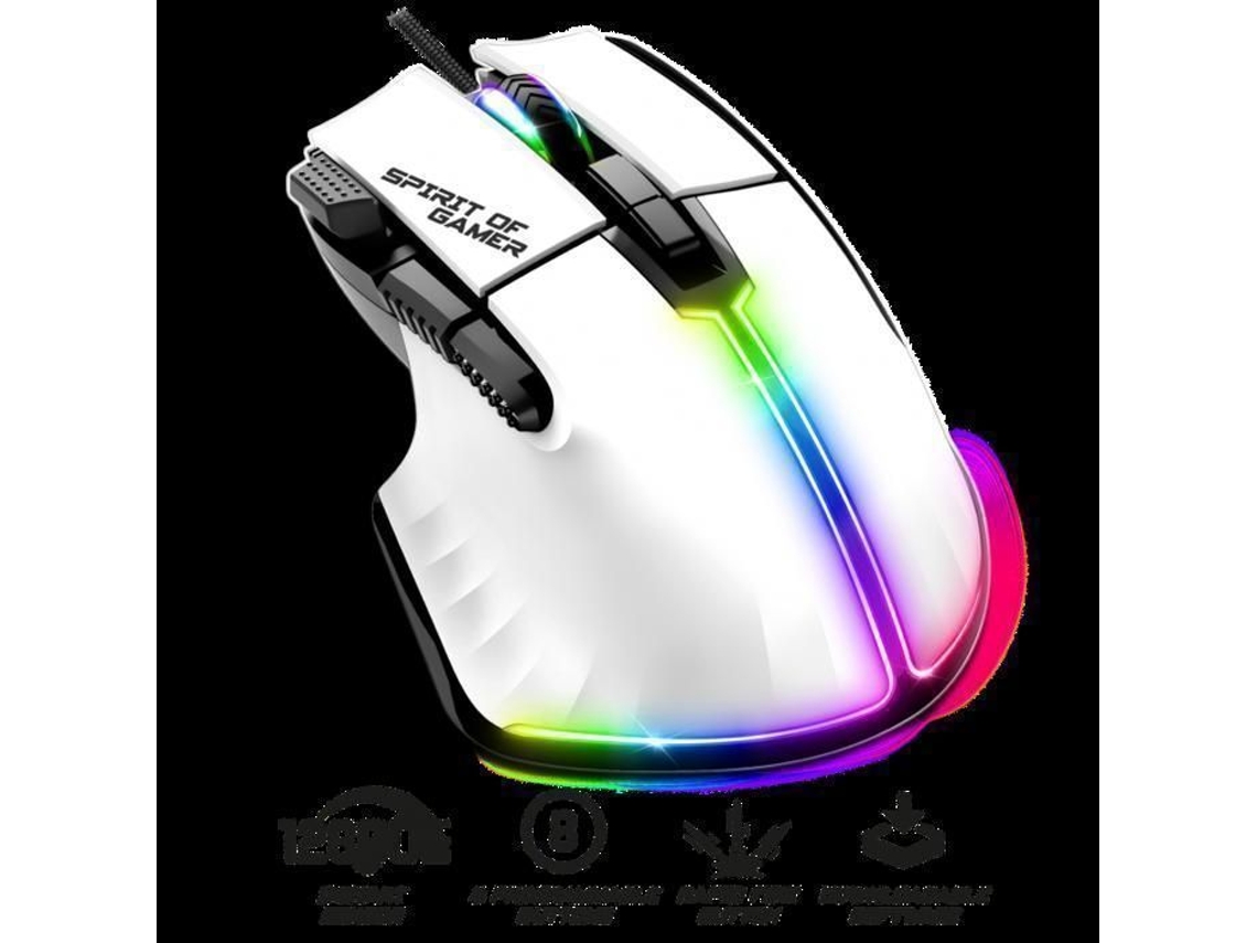 Souris Pro M5 Branco Ártico e Marrom AQUAFORGE