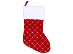 Meia de Natal com Lantejoulas Douradas para Decoração