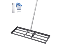 Ancinho nivelador de gramado Vevor com cabo, placa de piso de 254 x 762 mm