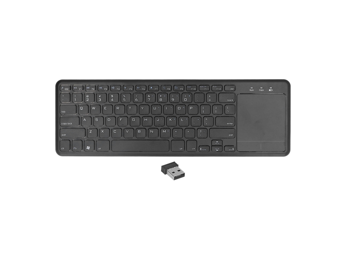 Lurelia Teclado Touchpad 78 Teclas, 2,4 Ghz, Sem Fio, Abs, Touchpad Para Pc, Tablet, Laptop, Ipad/ios