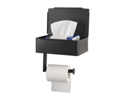Suporte de Papel Higiênico de Aço Inoxidável com Dispenser de Lenços Umedecidos | S/MARCA