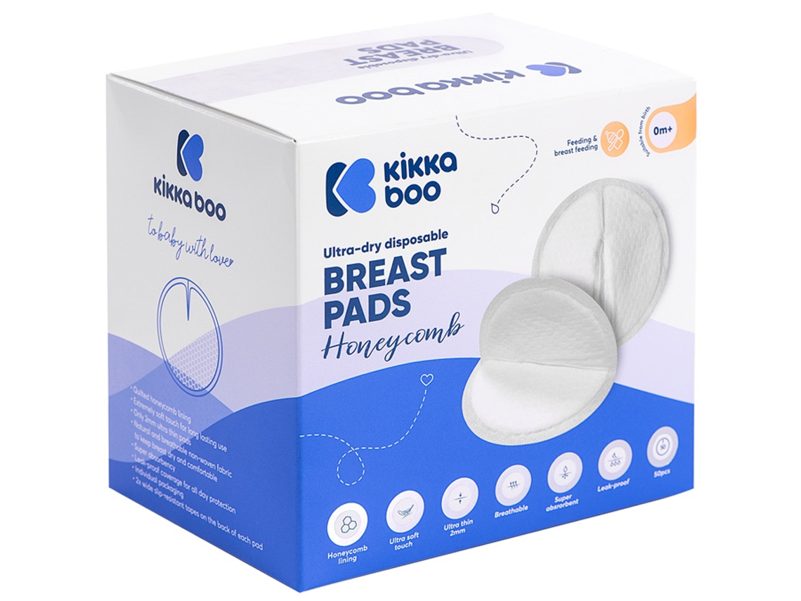 Discos de Amamentação 50Pçs KIKKABOO Honeycomb