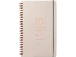 Agenda Semanal Bege 2026 2027 Agenda Compacta, Calendário Mensal, Bloco De Notas Diário Para Escritório, Estudos E Gokoco