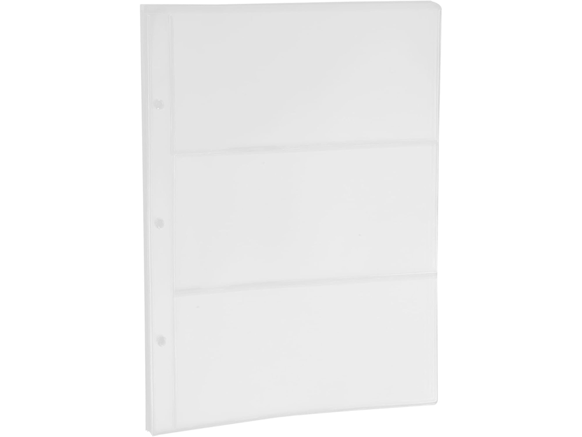Léger 10 Pages Spacieuses - Pour Collectionneurs Et Albums Happyyami Paquet Rangement Banque Pvc Blanc,