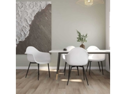Vidaxl Cadeiras De Jantar 4 Pcs Pp Branco