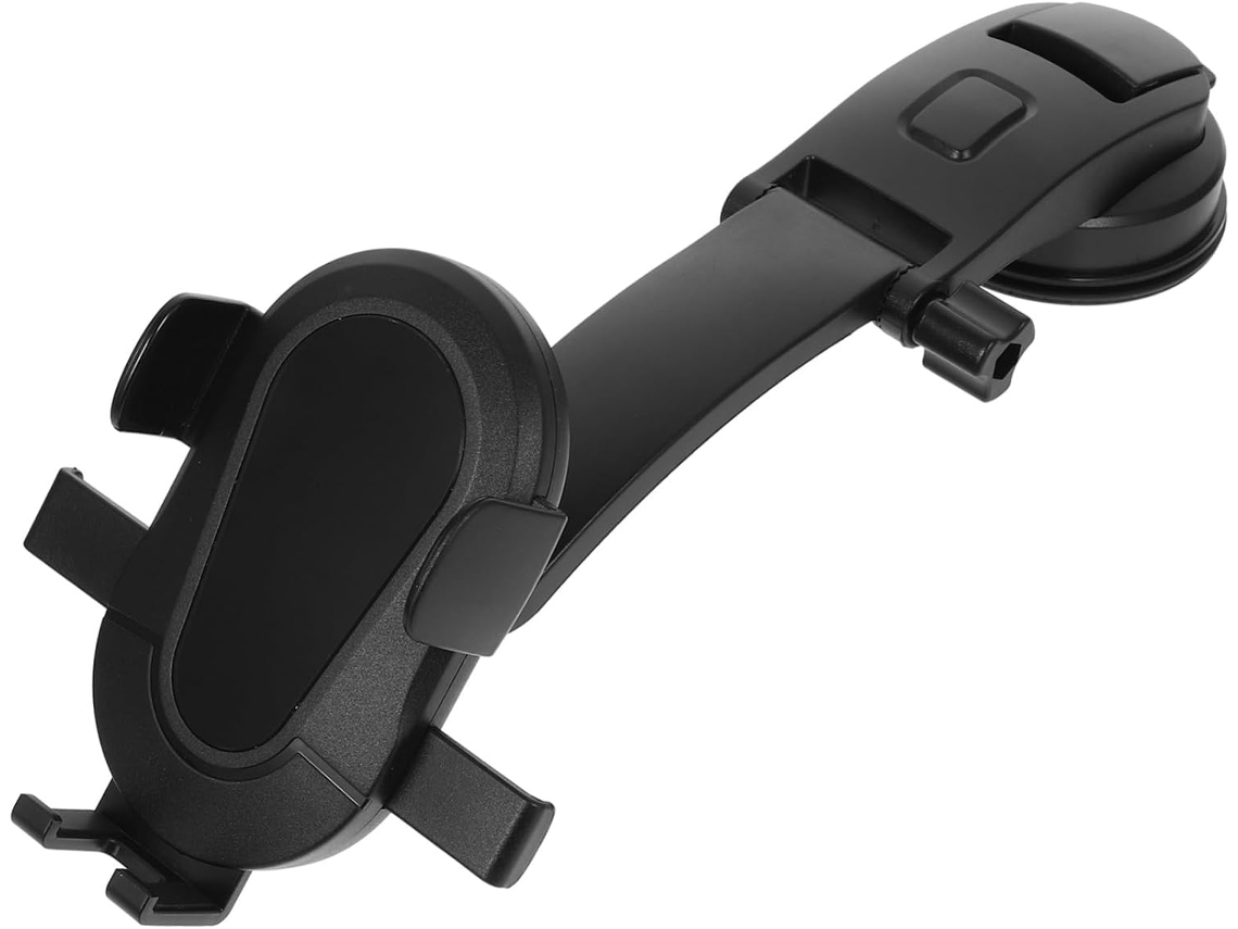 Suporte Para Celular Veicular Com Ventosa Giratória E Acessório Para Gps, Com Presilha Ajustável.
