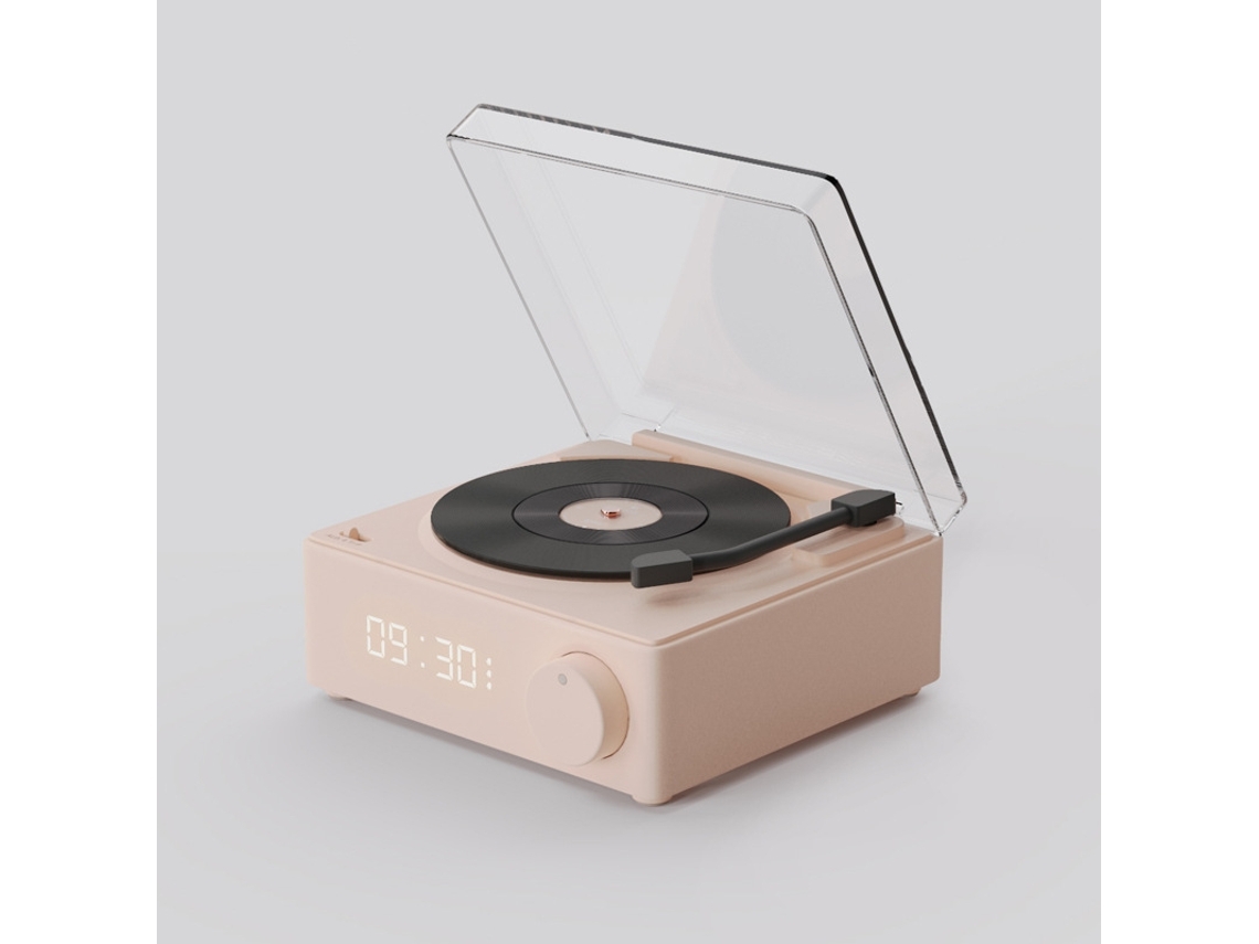 Rcda Bluetooth Alarm Clock With Atomic Retro Vinyl Speaker