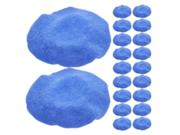 24 Capas De Tecido Azul Para Polimento De Carros, Boinas De 5 A 6 Polegadas