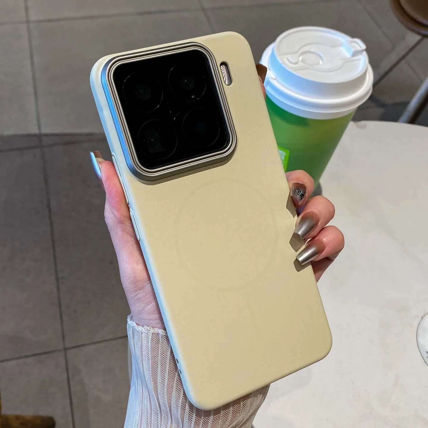 Funda Suave Mate Para Redmi K80 (blanco), Compatible Con Carga Inalámbrica.