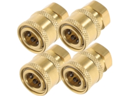Conjunto De 4 Conectores Rápidos 1/4" Para Mangueira Jardim Com Rosca