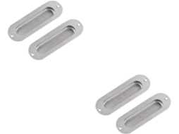 Conjunto De 4 Puxadores Invisíveis Modernos Angooily Para Armários Cozinha, Puxadores Simples Em Aço Inoxidável Para