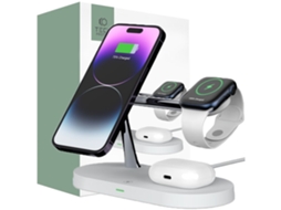 Carregador TECH PROTECT Para Iphone 12, 13, 14, 15, 3 Em 1, Sem Fio, Magnético