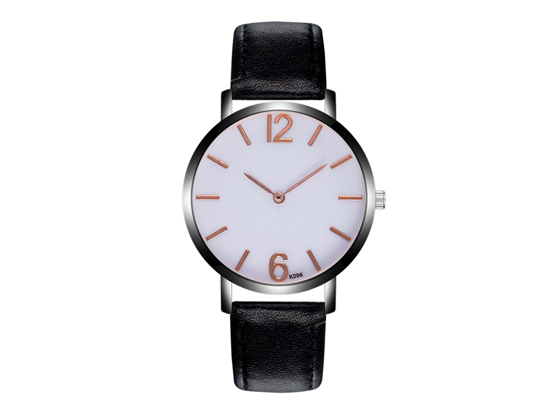 Reloj De Pulsera Unisex Con Movimiento De Cuarzo Fashion K096-h Negro