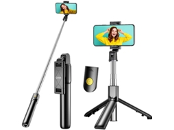Selfie Stick, Bastão De Selfie Bluetooth 3 Em 1 Estático
