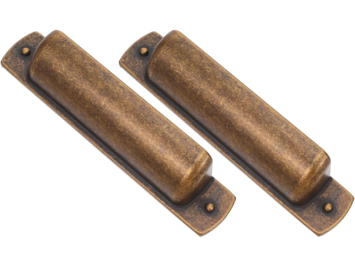 Puxadores De Armário Kallory Vintage Em Liga Zinco, 2 Peças, Duráveis, Fáceis De Instalar, Ideais Para Cozinha E