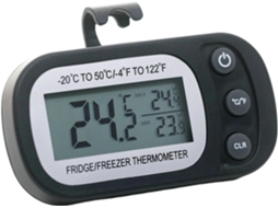 Lurelia Monitor De Temperatura Sem Fios Para Frigorífico E Congelador, Visor Fácil Leitura, Alarme Sonoro, Memória Máx./mín., Base Magnética