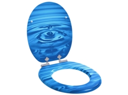 Conjunto 1 Tampa Para Assento De Sanita Vidaxl Azul Mdf (44 X 38 Cm)