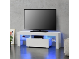 Móvel de TV [EN.CASA] (Aglomerado - Branco - 130 x 35 x 45 cm)
