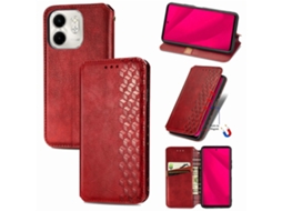 Capa De Celular Em Couro Magnético Com Padrão De Grade Cúbica Para Infinix Smart 9