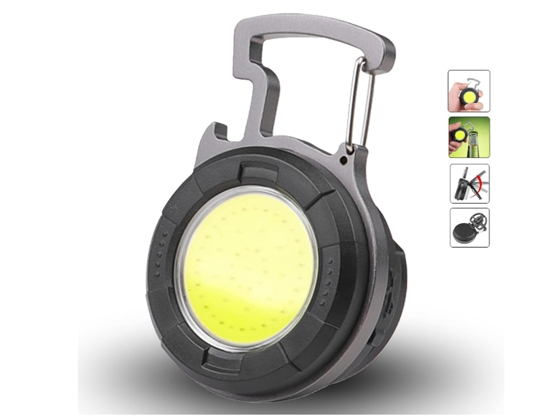 Mini Lanterna Cob De 800 Lúmens E 4 Modos Com Suporte Dobrável Mini Luz Portátil Para Abridor De Bolso Lanterna De Base Magnética Preta Yunzii