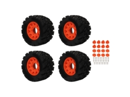 4pcs Pneus De Borracha Rc Para Carro De Controle Remoto Aro 1/8 1/10 Resistente Ao Desgaste