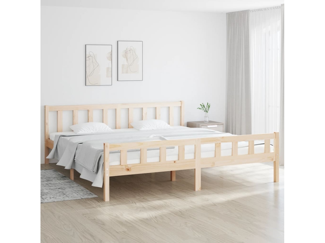 Vidaxl Estrutura De Cama Sem Colchão 160x200 Cm Madeira Maciça