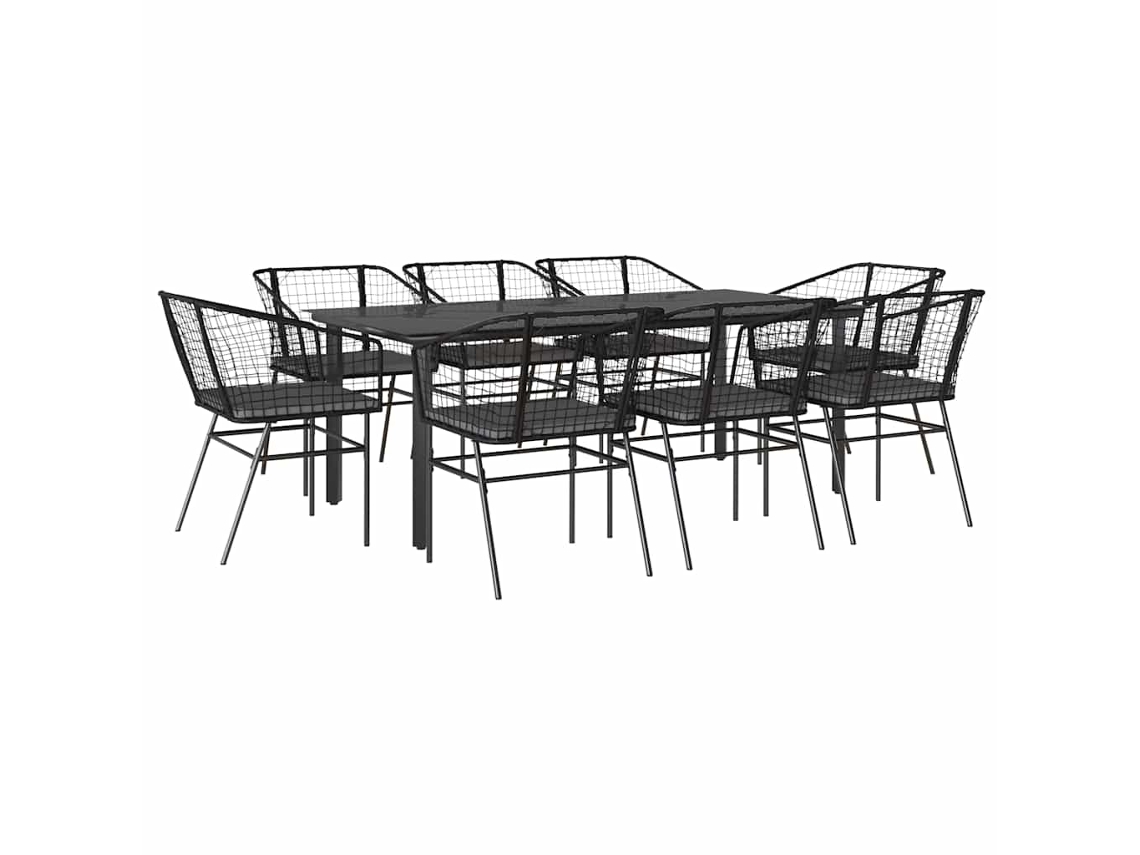 Garden Dining Set, Garden Dining Sets Vidaxl Preto Vime (200 X 100 X 74 Cm)