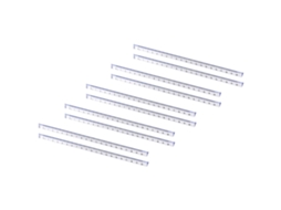 Régua De Escala Para Desenho Em Plástico Transparente 20cm, Pacote Com 10 Peças