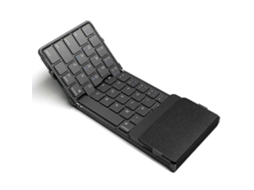 Teclado Bluetooth Dobrável em Três Partes, Teclado Sem Fio com Touchpad, Teclado Recarregável para Windows, Ios e Android. TAISHENGDA