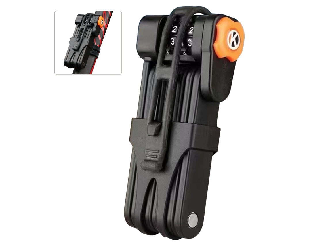 Cadeado Dobrável, Cadeado Antifurto Para Bicicleta, Cadeado Numérico Para Bicicleta, Design Dobrável, Proteção Contra Roubo E Cort Aquaforge