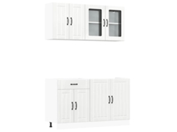 Kitchen Cabinet Set, Kitchen Cabinet Sets Vidaxl Branco Madeira Processada (n/a)