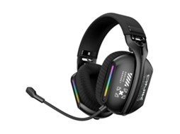 Fone De Ouvido Gamer Sem Fio Com Microfone E Iluminação Rgb.