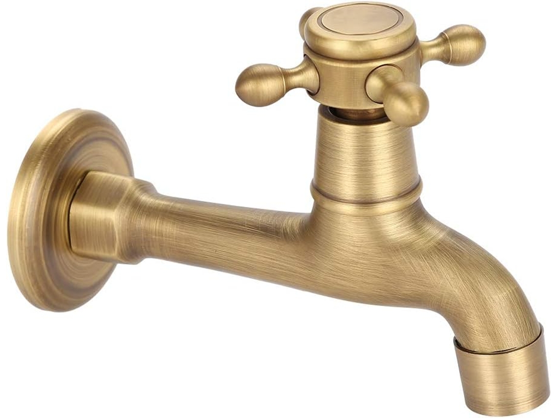 Torneira De Cozinha, Vintage Em Latão Maciço Para Pia De Cozinha, Bancada Ou Piscina (comprida)