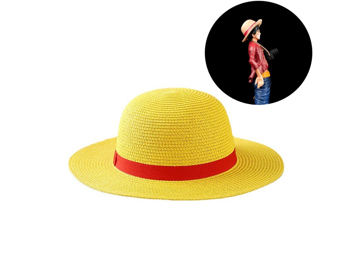 Chapéu De Palha Multifuncional Anime Luffy Protetor Solar Cosplay Adulto