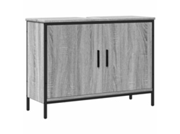 Bathroom Sink Cabinet, Bathroom Sink Cabinets Vidaxl Cinzeto Madeira Processada (80 X 30 X 60 Cm)